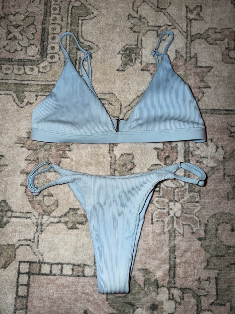 Koana swim Light Blue Ribbed Two-Piece Bikini Set XS